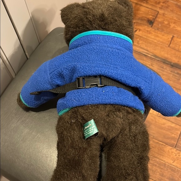 Vintage LL Bean Teddy Bear Plush Fleece Jacket Fanny Pack Stuffed Animal 17” - Picture 5 of 6